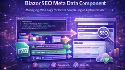 Architettura dei metadata SEO di Blazor con URL canonici, link hreflang e flusso di dati strutturati