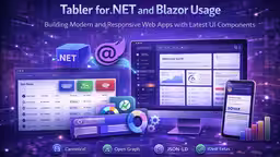 Layout dell'interfaccia amministrativa TablerForNet per Blazor con componenti moderni per dashboard e navigazione