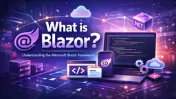 Panoramica dell'architettura Blazor con componenti Razor, runtime .NET e flusso di rendering nel browser