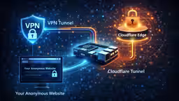 Configurazione anonima di un sito web domestico con Cloudflare Tunnel, Kill Switch VPN e Raspberry Pi senza port forwarding