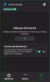 GhostlyBridge में MyServer टैब