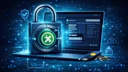 Gestore password KeePassXC che mostra una cassaforte KDBX crittografata offline con archiviazione delle credenziali solo locale