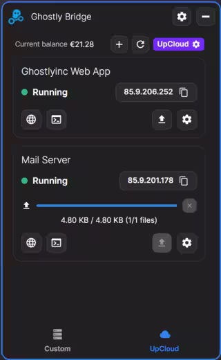 Dettagli overlay upload